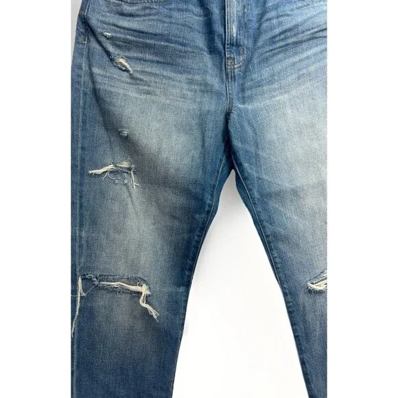 Madewell Perfect Vintage Jeans Womens 32 High‎ Rise Distressed Straight Denim - Picture 4 of 13